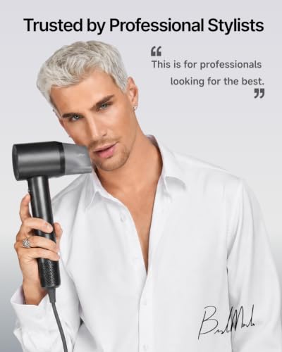 Image of Laifen Swift Hair Dryer, High Speed 200M Ionic Blow Dryer with 110, 000 RPM Brushless Motor for Fast Drying, Low Noise, Hairdryer with Magnetic Nozzle, HD500