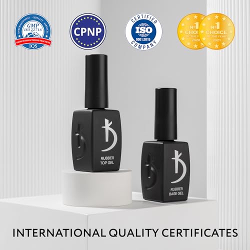 K Professional Rubber Base Gel - Base Coat Gel Polish UV LED Soak Off - Unterlack Nagellack Hochbeständige, Einfaches Anbringen und Entfernen 8 ml