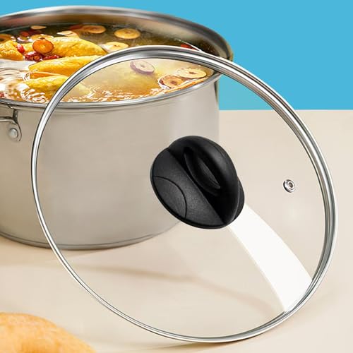 2Pcs Universal Pot Lid Top Replacement Knob, Bakelite Pan Lid Holding Handle, Heat Resistant and Prevent Static Electricity, Easy Installation Easy Grip Kitchen Cookware Pot Lid Knob