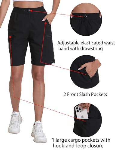 Rrosseyz Women's Hiking Cargo Shorts with Pockets Quick Dry Athletic Gym for Women Exercise Lounge4