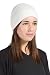 Fishers Finery 100% Pure Cashmere Ribbed Hat, Ultra Plush (Womens, Cream)