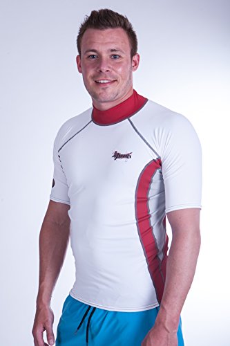 Ascan LYCRA rashguard Man wit korte arm UV-bescherming Surf KITE WAKE