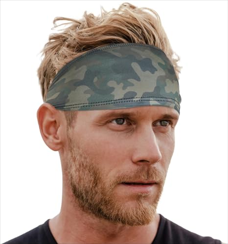 Image of Tough Headwear Tough Outfitters Headband for Men - Mens Headbands - Working Out Sports Performance Head Bands - Athletic Cycling Running Sweat Band, Football Headbands - Sweat Bands Men /Women
