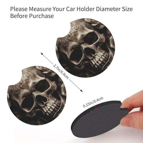 Portavasos para carro 2 piezas antideslizante negro miniatura 2
