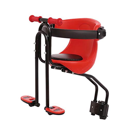 COEWSKE Sillines de Bicicleta para Niños Asiento de Bicicleta Asiento Delantero de la Sillín para Bicicleta de Montaña (Rojo)