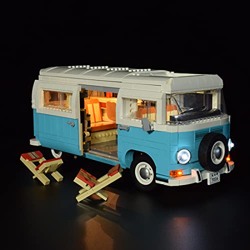 EAYOK LED Beleuchtungsset Kompatibel mit Lego 10279 Volkswagen T2 Camper Van (NUR Licht Set) - Standard Version – Bild 8