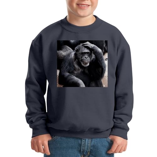 Sweatshirt enfant chimpanzé pull chaud coton pour petit passionné de singe - 2