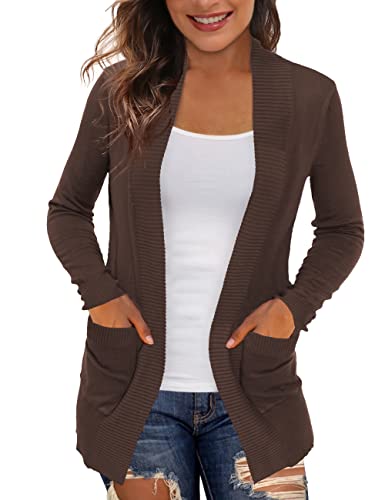 Image of REDHOTYPE Women's Cardigans with Pockets Casual Lightweight Open Front Cardigan Sweaters for Women (S-2XL)