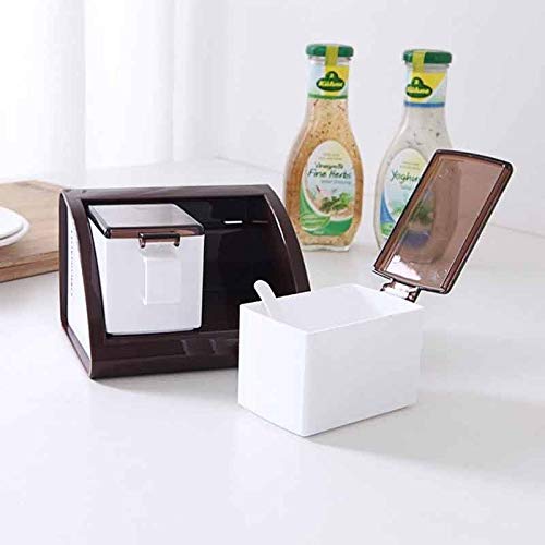 barattoli di stoccaggio Barattoli di spezie, barattoli di condimento Barattolo di spezie Scatola di condimento, 3/4Pcs Set Cucina Spice Storage Bottiglia, Barattoli Trasparente Sale Pepe