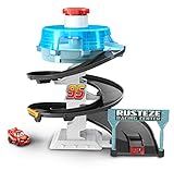 disney pixar cars pista Carga y lanza varios coches a la vez y tiene capacidad para guardar hasta doce vehículos en miniatura
