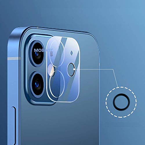 Image of Back Camera Lens Protector For iPhone 12 [6.1] (2 Cameras),3D Ultra Thin 9H Hardness High Definition Anti Scratch Full All Side Camera Coverage Tempe.