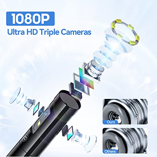 Teslong Endoskopkamera mit Licht, HD DREI Linsen Endoskopkamera , Endoskop 4,5...