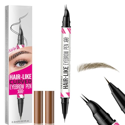 YAYNO Lápiz de Cejas Curvo de 30° Lapiz Cejas Microblading 2 en 1 Duradero y Resistente a Las Manchas Lápices de Cejas para Microblading Intenso para Mujer Profesional Eyebrow Pencil