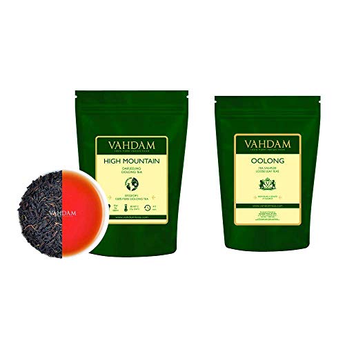 Vahdam, High Mountain Oolong Tea Leaves (3.53Oz) + Oolong Tea Leaves - 5 Teas Sampler, 100% Natural | Loose Leaf Tea, Weight Loss Tea | Detox Tea, Brew Hot | Value Pack | Make 75 Cups #TOP17