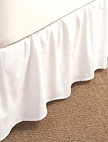 Universal elasticated bed Valance one size fits all (750x38m) White BOGOF