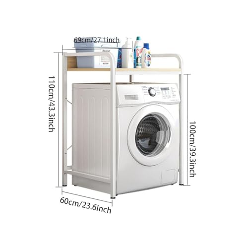 Meuble pour machine à laver sans perçage et étagère réglable - 3