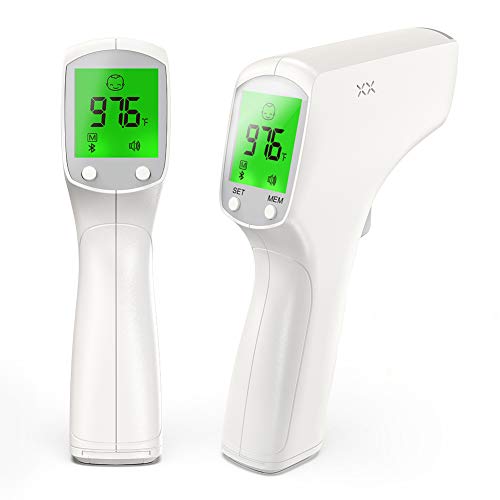 Digital Infrared Thermometer Forehead Temporal for Adults Touchless Non-Contact Portable Body Basal with LCD Display Head Human Led Instant Read for Kids Baby, Adult, Surface of Objects