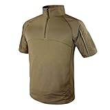Condor Outdoor Tactical Short Sleeve Combat Shirt (Medium, Tan)