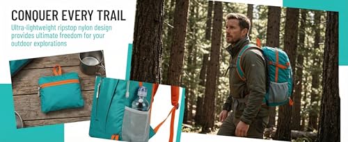 Mochila Ultraligera Plegable Impermeable para Senderismo miniatura 6