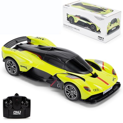 Aston Martin Valkyrie AMR Pro Remote Control Car Toy, 1:24 Scale, Officially Licensed, Lime Green – Perfect On-Road RC Car for Boys and Girls