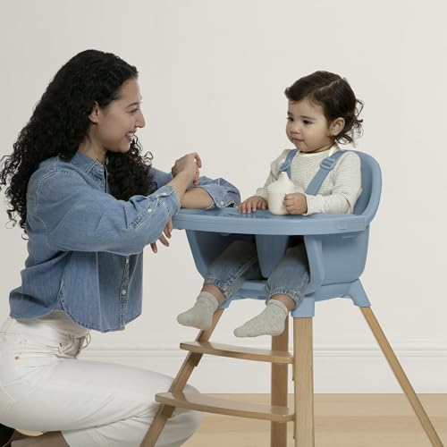 Image of Delta Children - babyGap Otto 3-in-1 High Chair - High Chair Converts to Toddler Dinning Chair and Booster Seat - Dishwasher Safe Meal Tray - FSC-Certified Wood, Blue