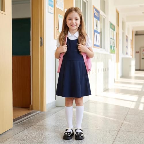 Image of Girls Mary Janes Shoes Toddler Dress Shoe School Uniform Oxford Flats | Elegance Comfort Cute Sweet Functional Sturdy Fit Widen Soft cushioned Non-slip Party Wedding Christmas Easter Gifts
