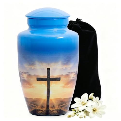Image of Large Cross Cremation Urns for Human Ashes Adult Male /Female