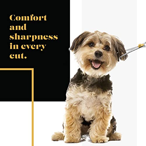 Sharf Gold Touch 440C Japanese Stainless Steal Pet Grooming Shear, 8.5 Inch Straight #TOP4
