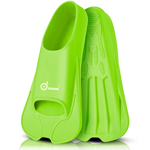 Odoland Palmes Courtes Chaussante de Natation pour Natation et Snorkeling, Palmes de plongée Mixte Adulte en apnée et entraînement pour renforcer l
