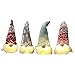 Decorazioni natalizie Gnome con luci a LED,Elfo Natale Peluche, Gnomi Natalizi Luminosi,ornamenti da tavola in peluche per feste invernali, Decorazioni Natalizie (4PCS)