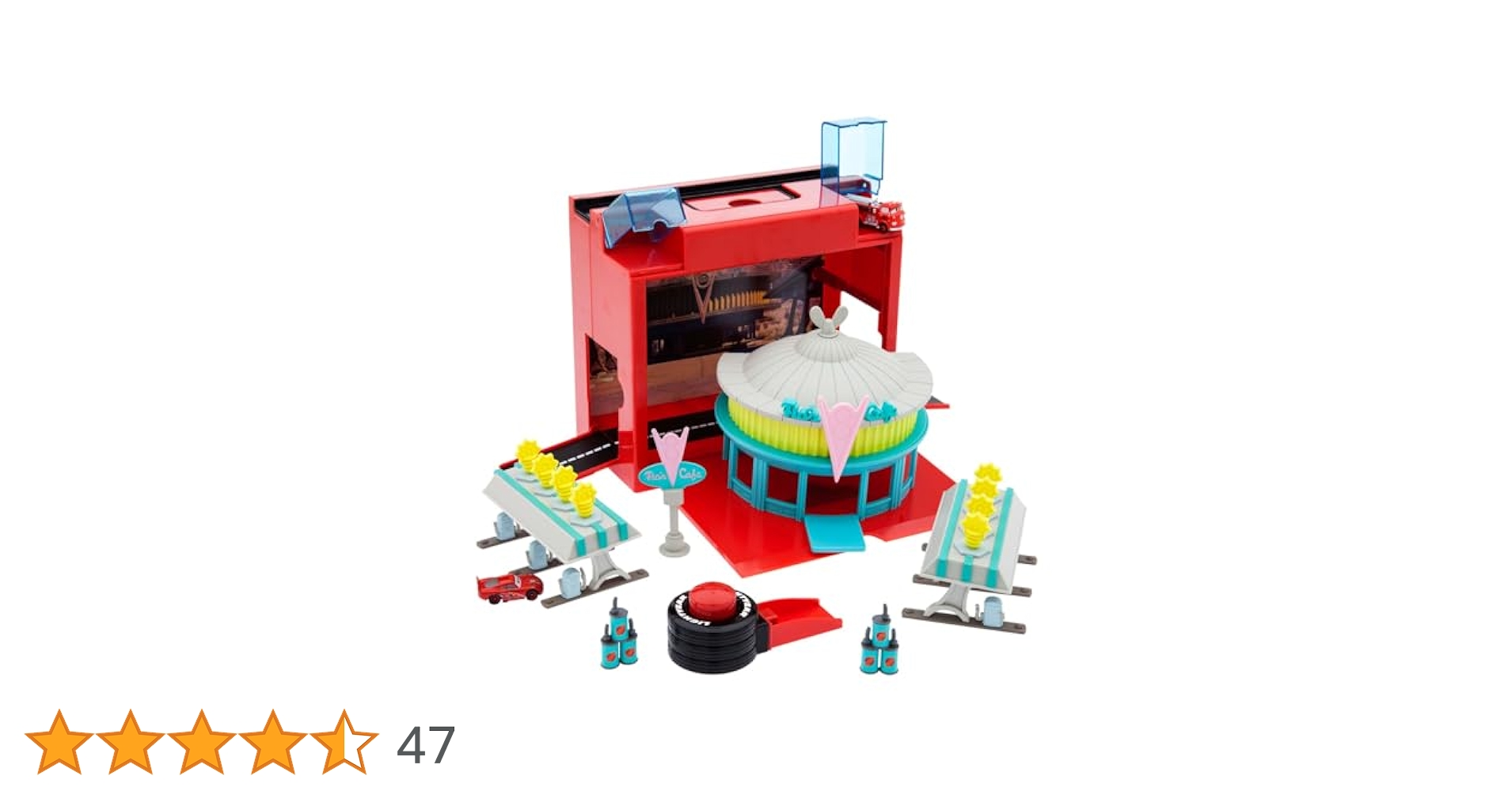 Pixar カーズ　ライトニングマックイーン レッド フロー V8カフェ セット Amazon | MATTEL Disney-PIXAR 