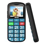uleway Big Button Mobile Phone for Elderly - Easy to Use Basic Device With SOS Emergency Button, Large Volume, Flashlight, FM Radio (Black)
