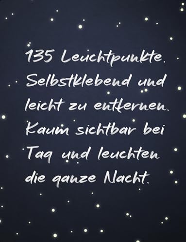 WANDfee Leuchtpunkte 100 selbstklebende EXTRASTARK leuchtende Sterne Leuchtsterne Sternenhimmel Aufkleber Kinderzimmer