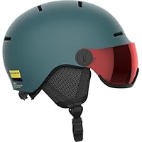 Salomon Orka Visor Kids Helmet Ski Snowboarding, Integrated convenience, Easy to adjust fit, and Lightweight, Grey, KL 5659