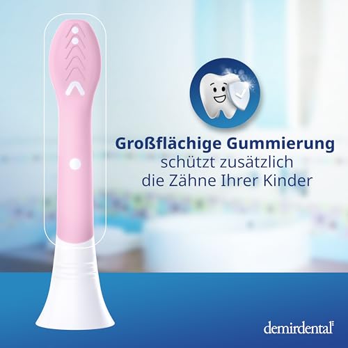 demirdental Ersatzbürsten für Kinder passend für Philips Sonicare Ersatzbürsten Kids, Compact Mini geeignet für 3-6 Jahre, entspricht HX6034 HX6038, Rosa, 8er Set – Bild 5
