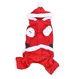 ZIXIN KC Ropa navideña para Mascotas, Disfraz de Papá Noel navideño para Perros pequeños, medianos y Grandes (S)