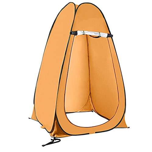 Tente de douche extérieure orange pour se changer au camping sans vis-à-vis, hauteur 188cm