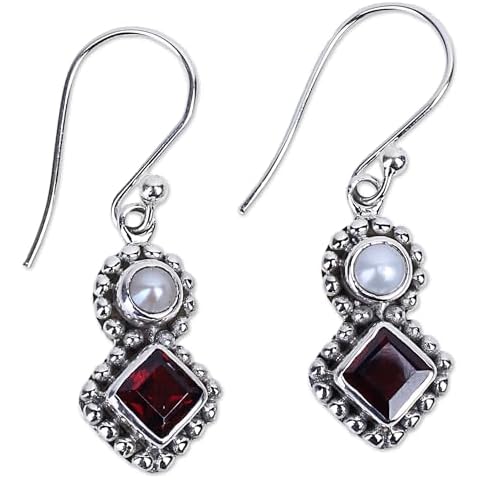 NOVICA Kolkata Sparkle Pearl Dangle Earrings Cover
