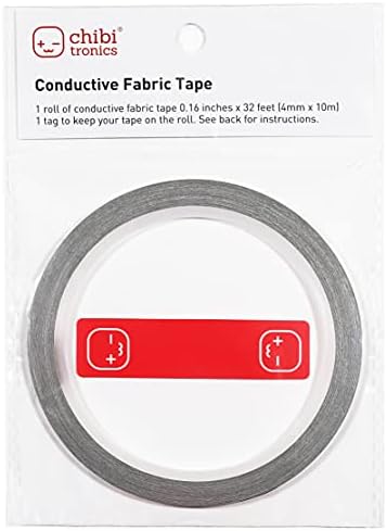 Chibitronics Conductive Fabric Adhesive Tape - 4mm x 10m 32ft