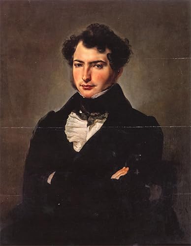 Tableau Portrait Ofcrostoforo Sola Cabiati de Francesco Hayez, impression d'art sur toile 60x90cm