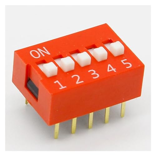 Interrupteur à bascule 2,54 mm rouge en boîte de 35 pièces pour programmation - 5