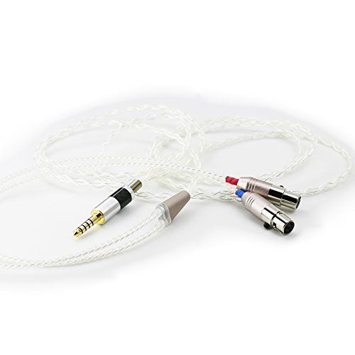 Câble audio plaqué argent 4.4mm pour LCD-2 LCD-X, clarté audiophile pure