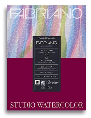 Fabriano Estudio Wc Pad papel de acuarela que no se deforma para estudiantes e ilustradores 2