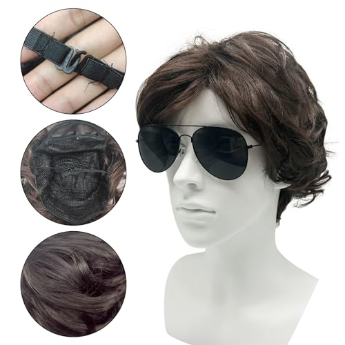 SKHAOVS Men's 70s 80s Disco Short Curly Fluffy Cosplay Halloween Daily Costume Rocking Dude Punk Metal Rocker Character Costume Wig Layered - Image 2