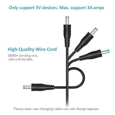 Belker USB to DC 5V Power Cord, USB to DC Power Cable with 13 Interchangeable connectors for Router, LED Light, Mini Fan, Speaker and More 5V Devices