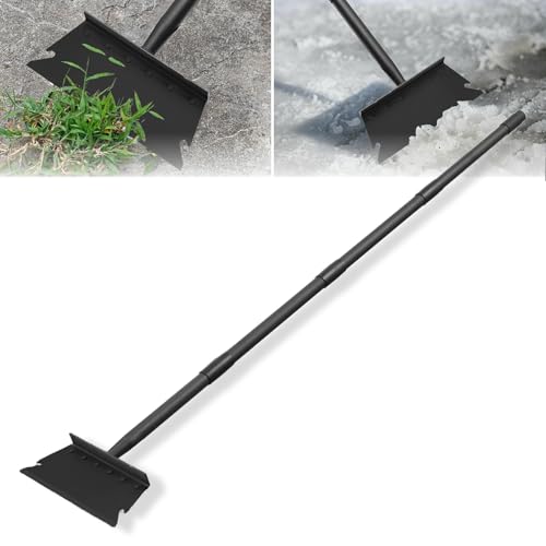 Multifunktionale Gartenreinigungsschaufel, Bodenschaber mit 148cm langem Griff, Gartenschaufel, Unkrautbekämpfungswerkzeug,Flacher Spaten für Rasenkanten,Kratzen,Unkrautbekämpfung und Laubentfernung