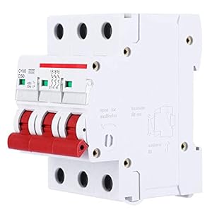 Sicherungsautomat, GYM8-C45 Elektrischer Leistungsschalter, 3P 400VAC Nennstrom 40A/50A/63A Leitungsschutzschalter, Sicherungsautomat für DIN Schienenmontage(50A)