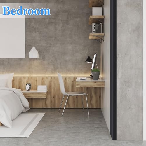Image of Sasylvia 10 Pcs Wall Corner Protector Guards with Self Adhesive, 1-1 /2 x 48 Inches, Black Vinyl Corner Trim Molding Plastic for Wall Furniture Door Cabinet Table Edge, Avoid Scratching, Easy Install
