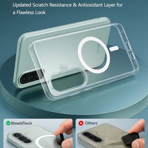 Image of ShieldTech Crystal Clear Back Case Cover Compatible with Samsung Galaxy A56 5G | Hard PC & TPU | Wireless Charging Compatible Case Cover for Samsung Galaxy A56 5G / Galaxy A56 5G | Transparent