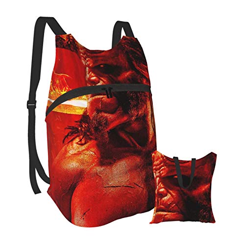 PXQOV Hell Baron Folding Portable Backpack- Ultra Lightweight Packable Water Resistant Travel Hiking Backpack Daypack Small Casual Handy Camping Outdoor Backpack